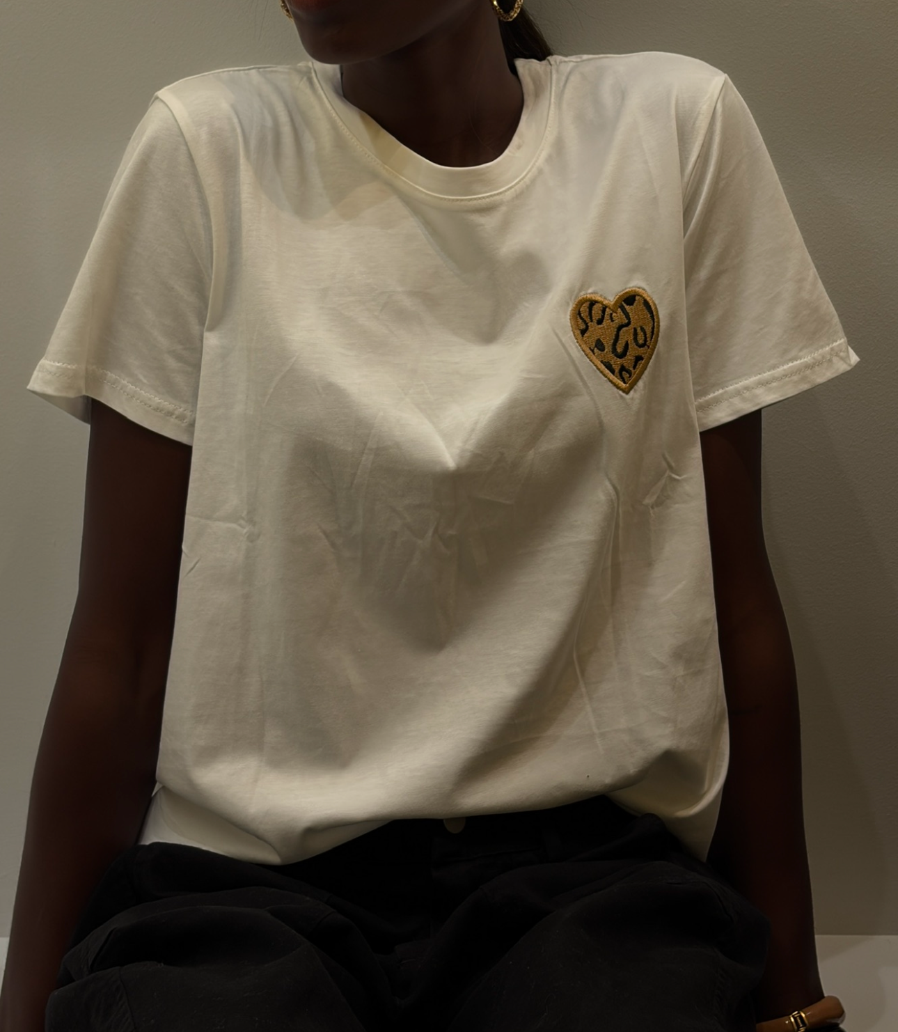 Leopard heart t-shirt