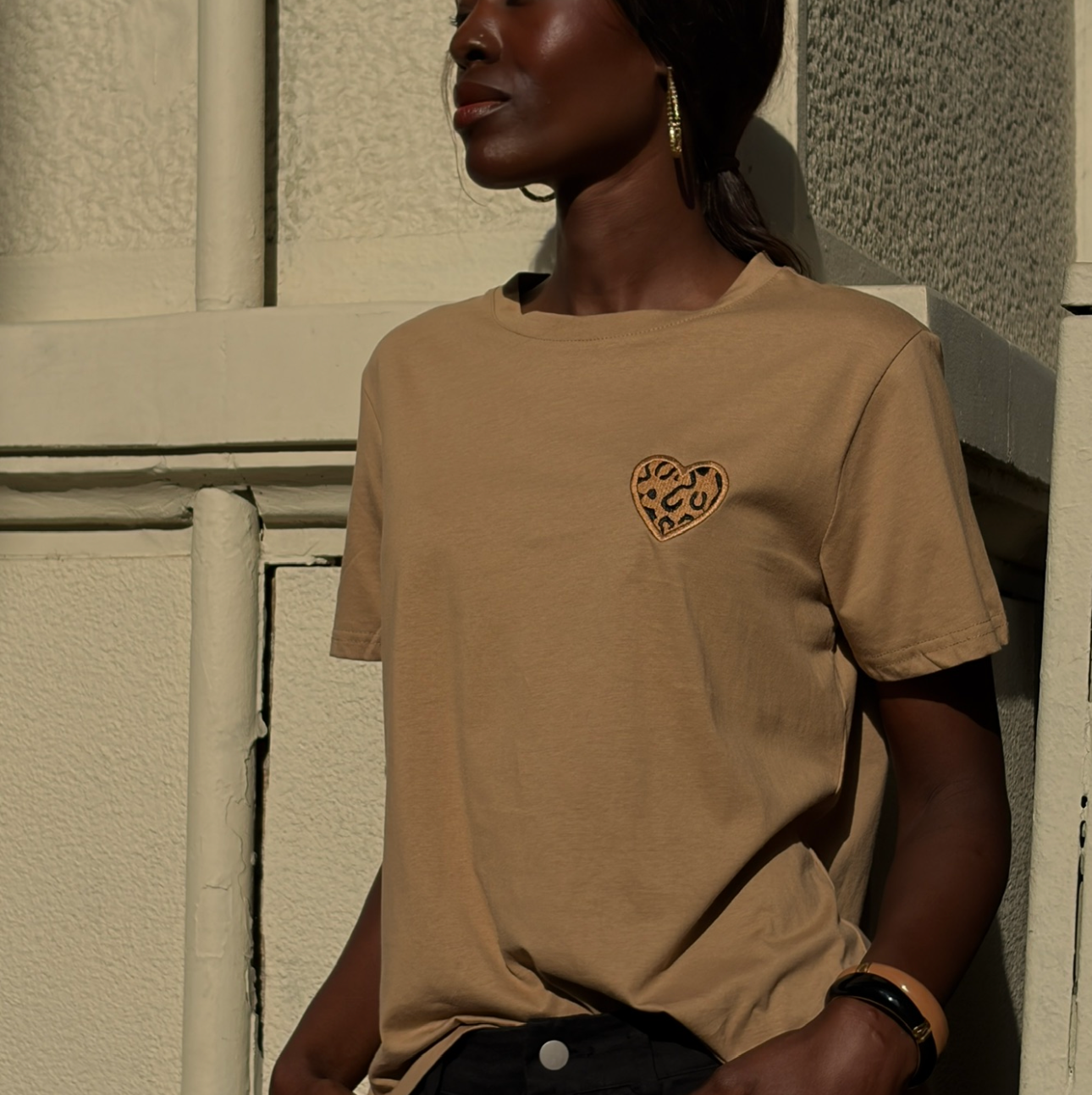 Leopard heart t-shirt