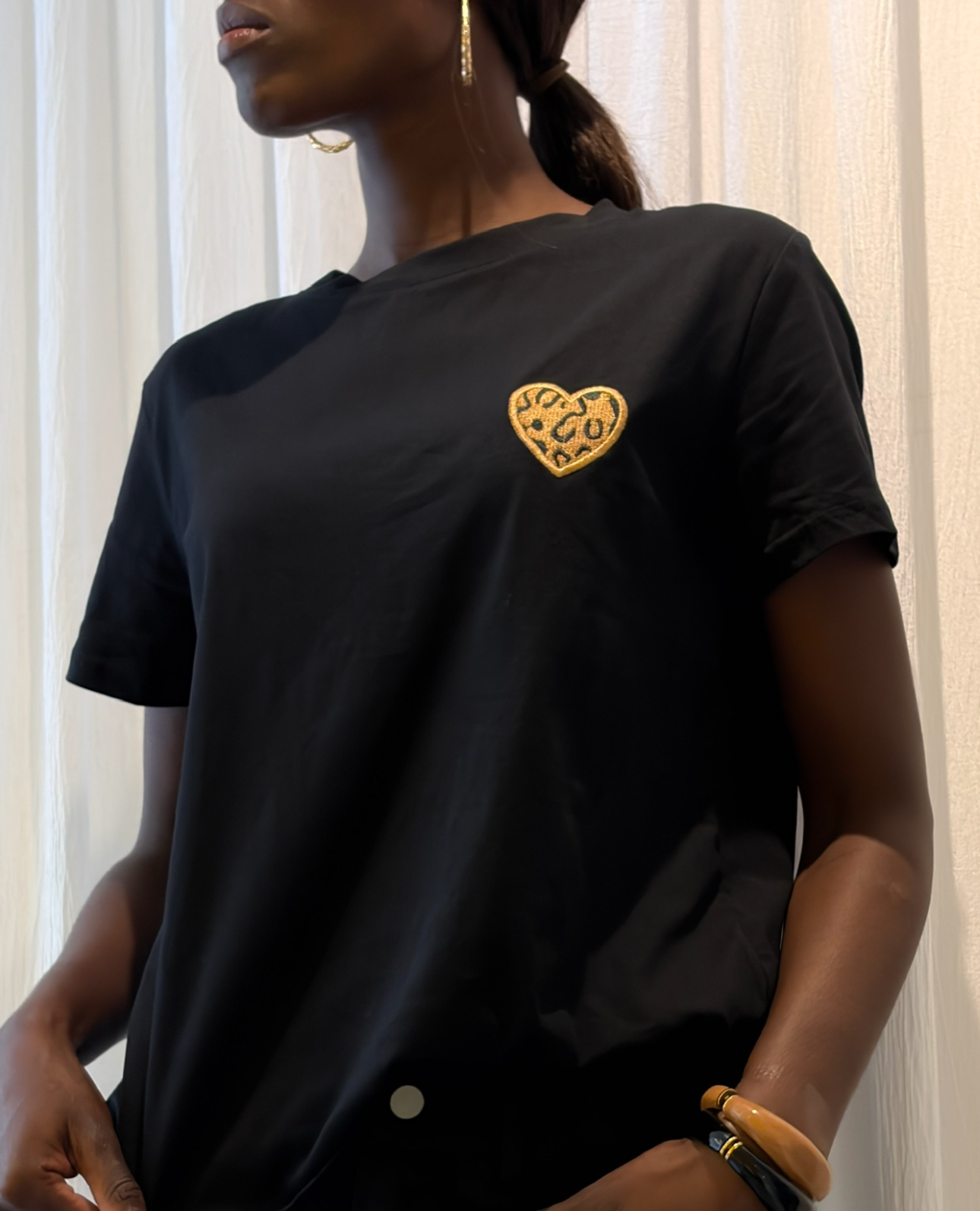 Leopard heart t-shirt