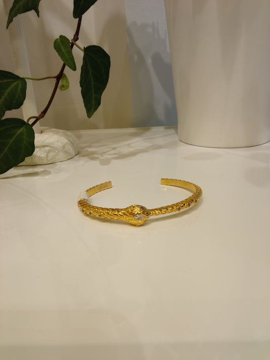 Cuff snake eyes bracelet