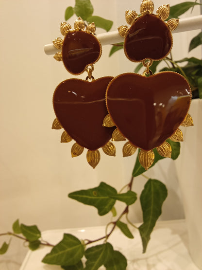Heart  dangle earrings