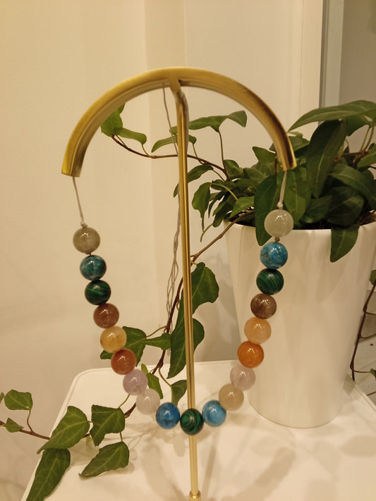 Multi colored beaded necklace
