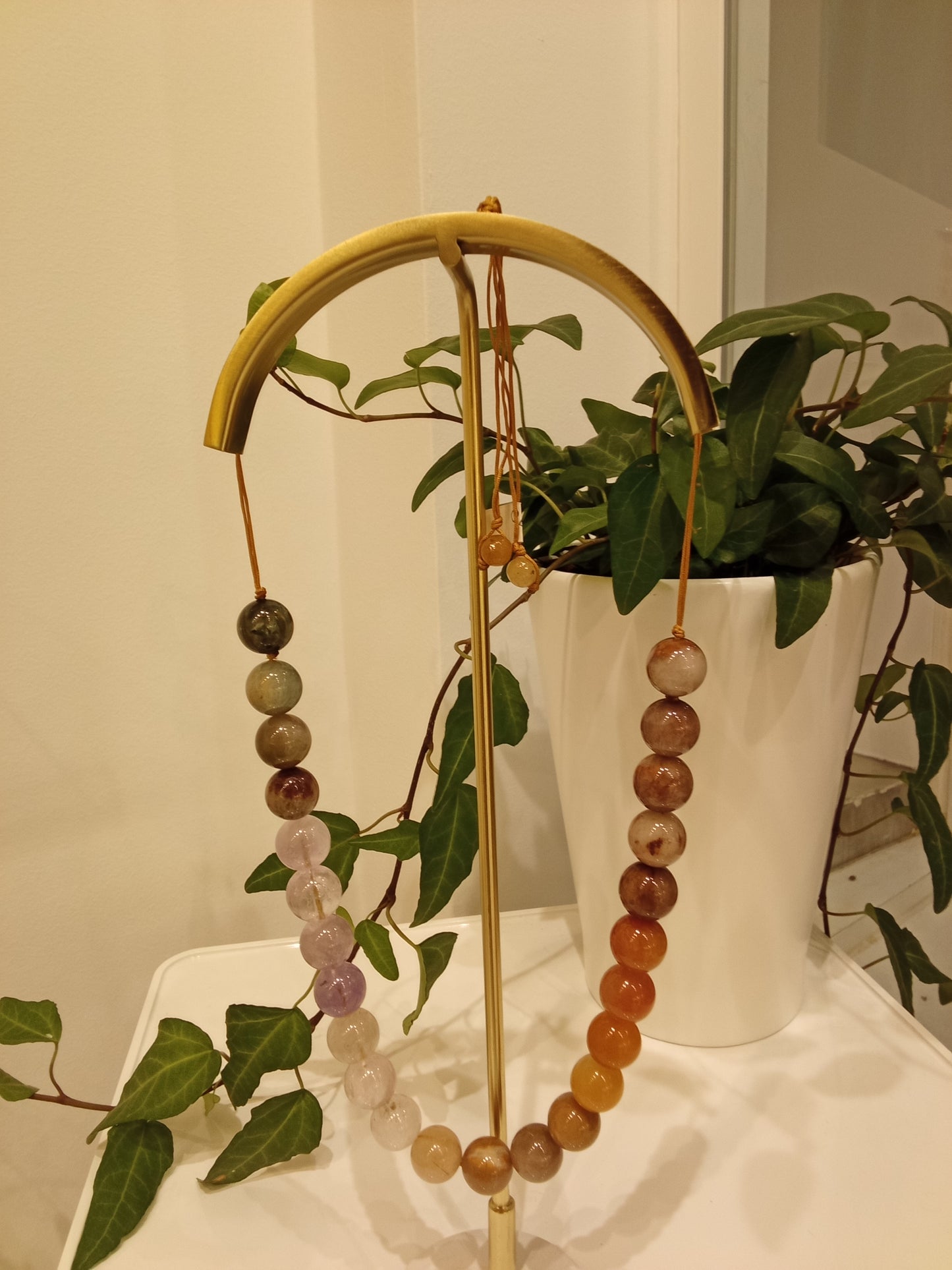 Earth toned beaded necklace