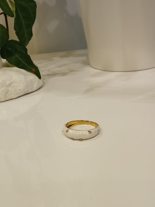 Ring with zirconia stones