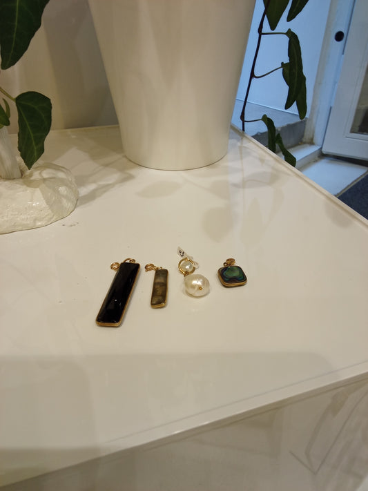 Gemstone, pearl pendants