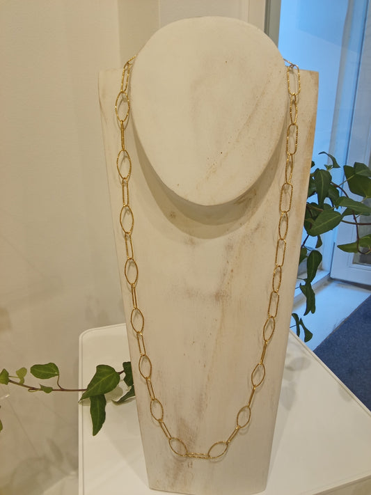 Long oval link necklace