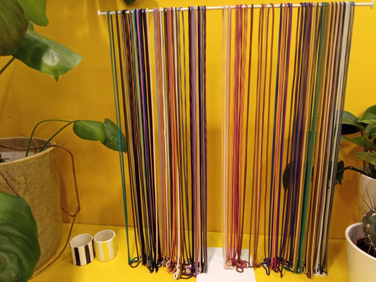 Metallic coloured necklace chains