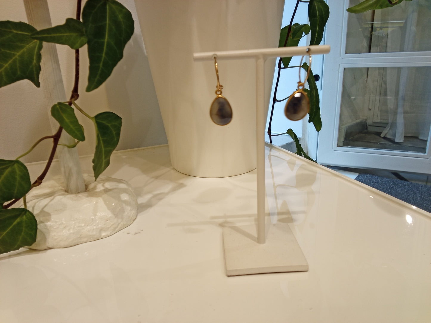 Semi precious stone earrings