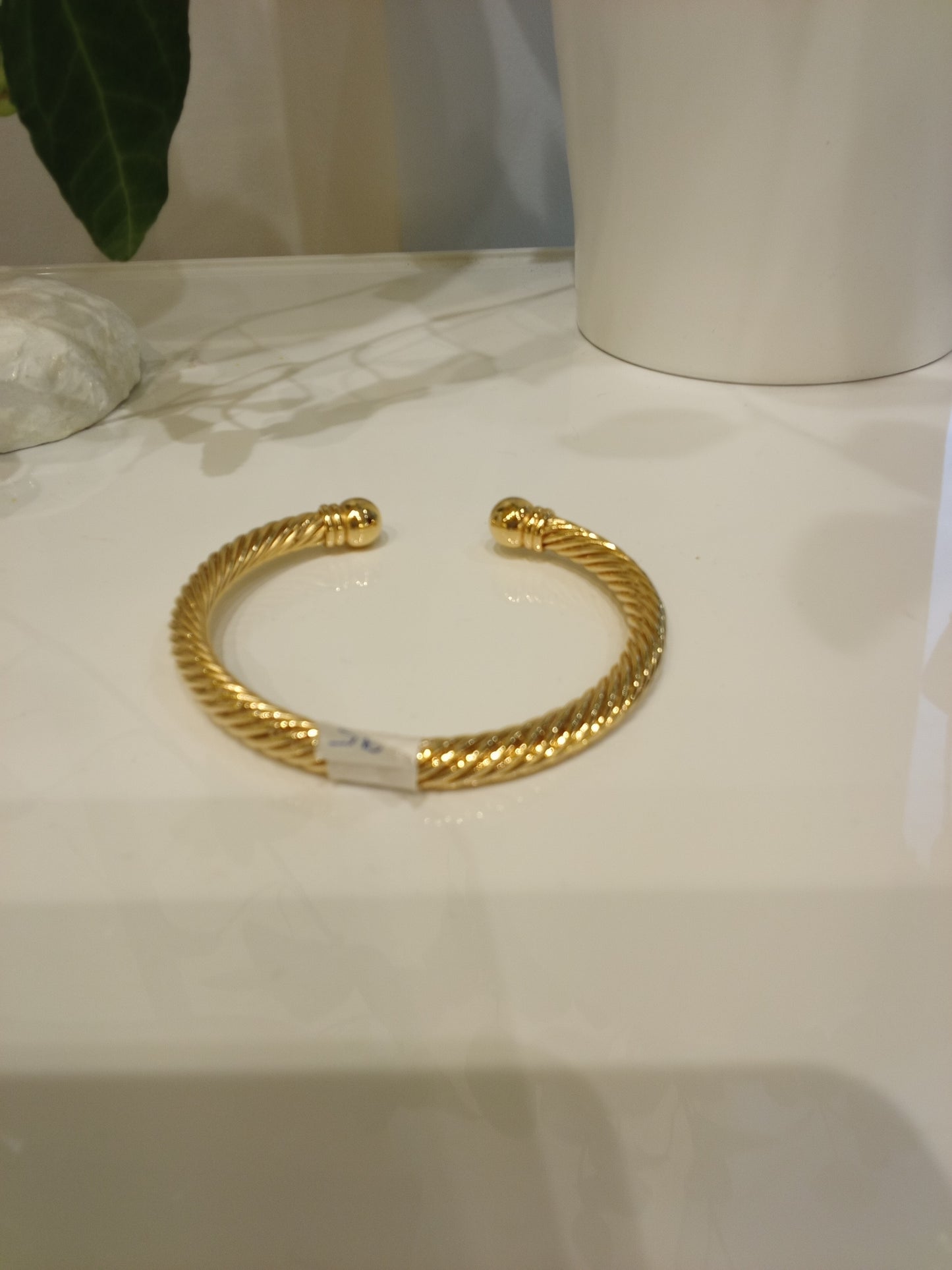 Cable cuff bracelet