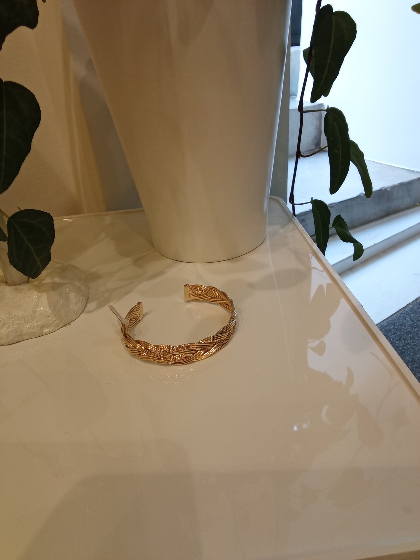 Braided cuff bracelet