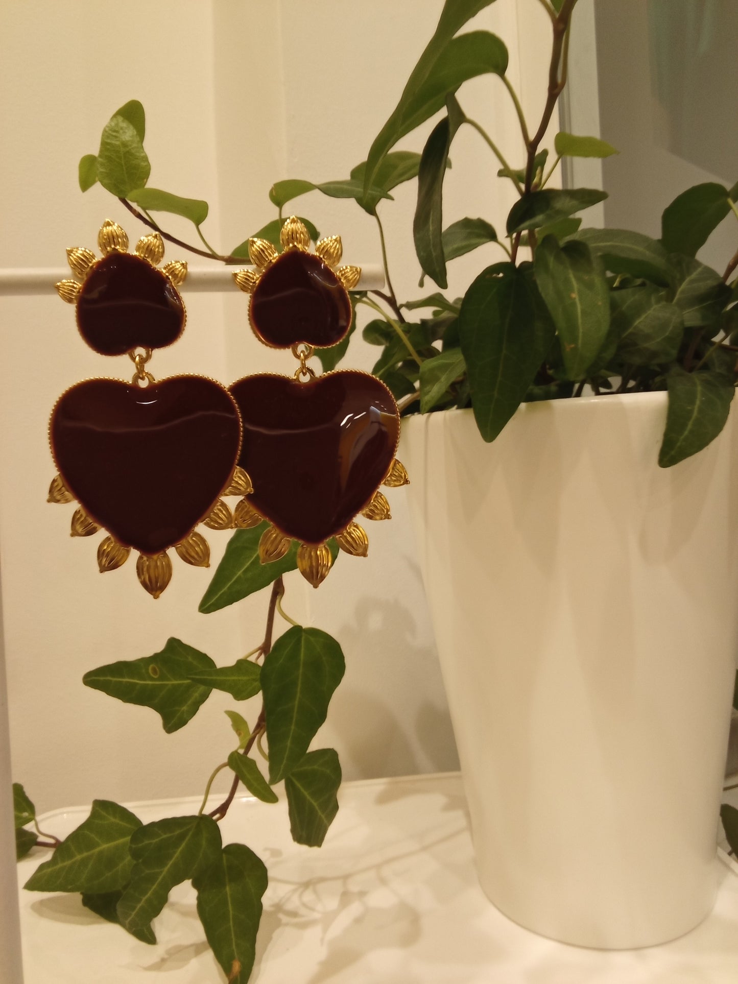 Heart  dangle earrings