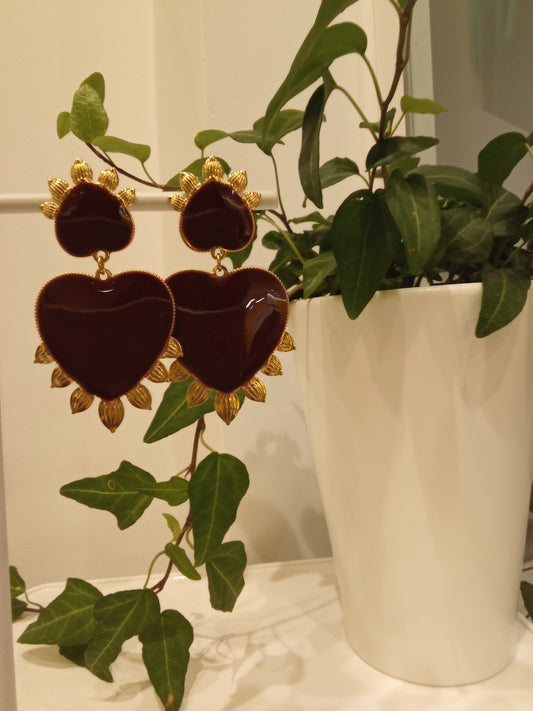 Heart  dangle earrings